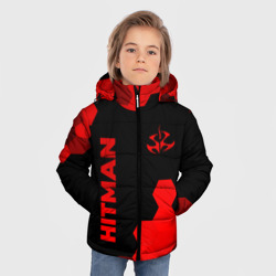Зимняя куртка для мальчиков 3D Hitman - red gradient вертикально - фото 2
