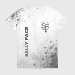 Женская футболка 3D Sally Face - white gradient вертикально