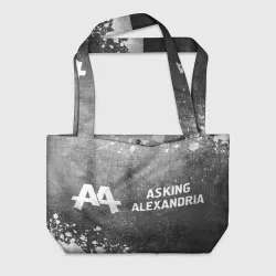 Пляжная сумка 3D Asking Alexandria - grey gradient по-горизонтали