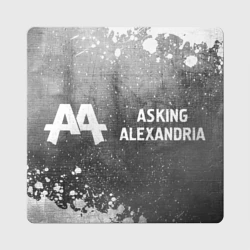 Магнит виниловый Квадрат Asking Alexandria - grey gradient по-горизонтали