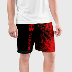 Мужские шорты спортивные Babymetal - red gradient по-вертикали - фото 2