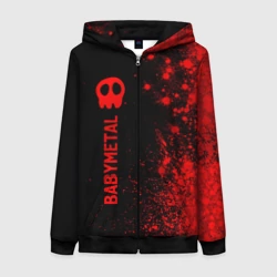 Женская толстовка 3D на молнии Babymetal - red gradient по-вертикали