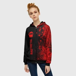 Женская толстовка 3D на молнии Babymetal - red gradient по-вертикали - фото 2