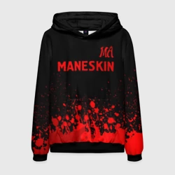 Мужская толстовка 3D Maneskin - red gradient посередине