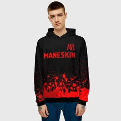 Мужская толстовка 3D Maneskin - red gradient посередине - фото 2