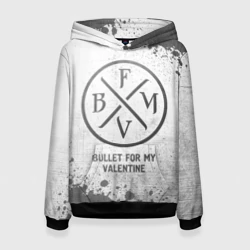 Женская толстовка 3D Bullet For My Valentine - white gradient