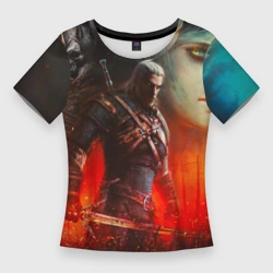 Женская футболка 3D Slim Ведьмак 10-летие