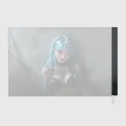 Флаг 3D Аниме девушка с синими волосами - фото 2