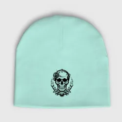Детская шапка демисезонная Механический череп