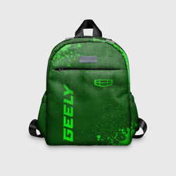 Детский рюкзак 3D Geely - green gradient вертикально