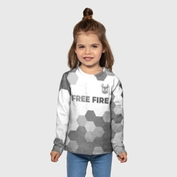 Детский лонгслив 3D Free Fire - white gradient посередине - фото 2
