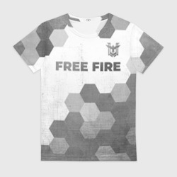Женская футболка 3D Free Fire - white gradient посередине