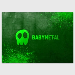 Поздравительная открытка Babymetal - green gradient по-горизонтали