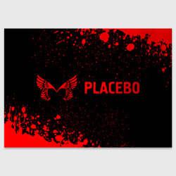 Поздравительная открытка Placebo - red gradient по-горизонтали