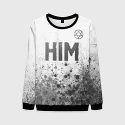 Мужской свитшот 3D HIM - white gradient посередине