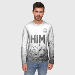 Мужской лонгслив 3D HIM - white gradient посередине - фото 2