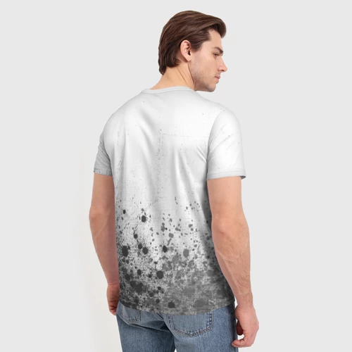 Мужская футболка 3D HIM - white gradient посередине - фото 4