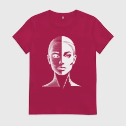 Женская футболка хлопок Косметология глитч