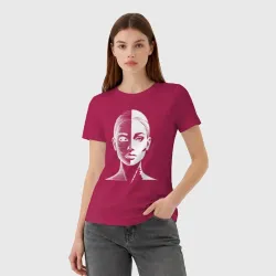 Женская футболка хлопок Косметология глитч - фото 2