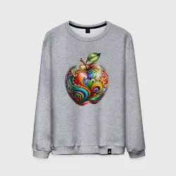 Мужской свитшот хлопок Apple расрисное