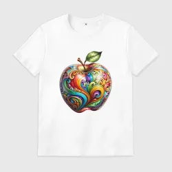 Мужская футболка хлопок Apple расрисное