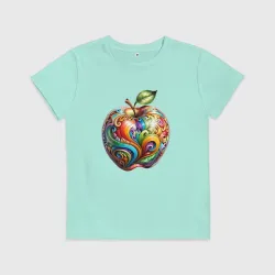 Детская футболка хлопок Apple расрисное