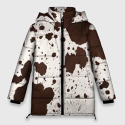 Женская зимняя куртка Oversize Коровий принт