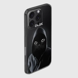 Чехол для iPhone 16 Pro силиконовый с защитой камеры Кот окак - фото 2