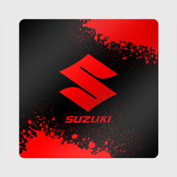 Магнит виниловый Квадрат Suzuki - red gradient