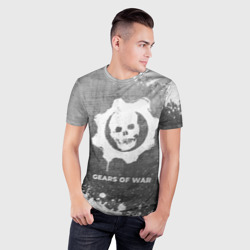 Мужская футболка 3D Slim Gears of War - grey gradient - фото 2