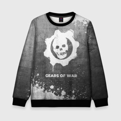 Детский свитшот 3D Gears of War - grey gradient