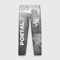 Детские леггинсы 3D Portal - grey gradient вертикально