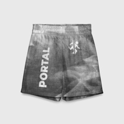 Детские спортивные шорты 3D Portal - grey gradient вертикально