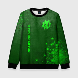 Детский свитшот 3D Gears of War - green gradient вертикально