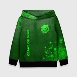 Детская толстовка 3D Gears of War - green gradient вертикально