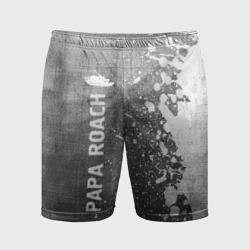 Мужские шорты спортивные Papa Roach - grey gradient по-вертикали