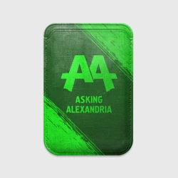 Картхолдер Magsafe магнитный Asking Alexandria - green gradient