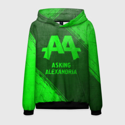 Мужская толстовка 3D Asking Alexandria - green gradient