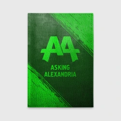 Обложка для автодокументов Asking Alexandria - green gradient