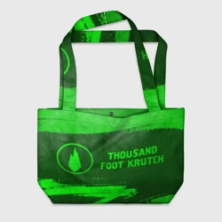 Пляжная сумка 3D Thousand Foot Krutch - green gradient по-горизонтали