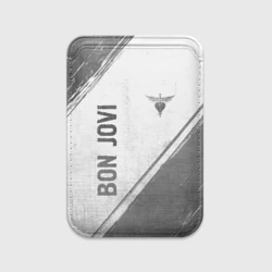 Картхолдер Magsafe магнитный Bon Jovi - white gradient вертикально