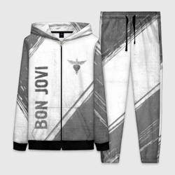 Женский костюм 3D Bon Jovi - white gradient вертикально