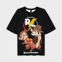 Мужская футболка oversize 3D Чип и Дейл - rescue rangers