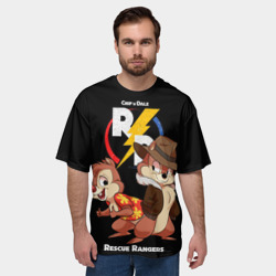 Мужская футболка oversize 3D Чип и Дейл - rescue rangers - фото 2