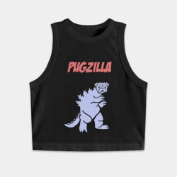 Женская укороченная майка-топ хлопок Pugzilla