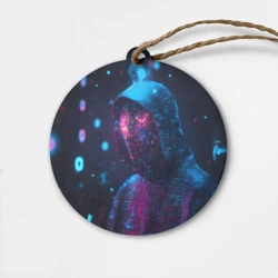 Деревянная игрушка круг Хакер из частиц пикселей