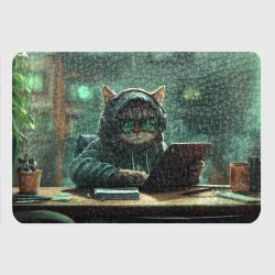 Картхолдер с принтом Hacker cat - фото 2