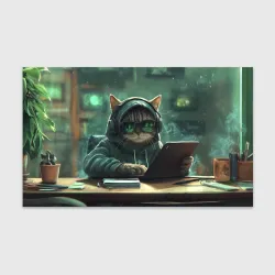 Бумага для упаковки 3D Hacker cat
