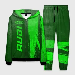 Мужской костюм 3D Audi - green gradient по-вертикали