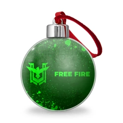 Ёлочный шар Free Fire - green gradient по-горизонтали